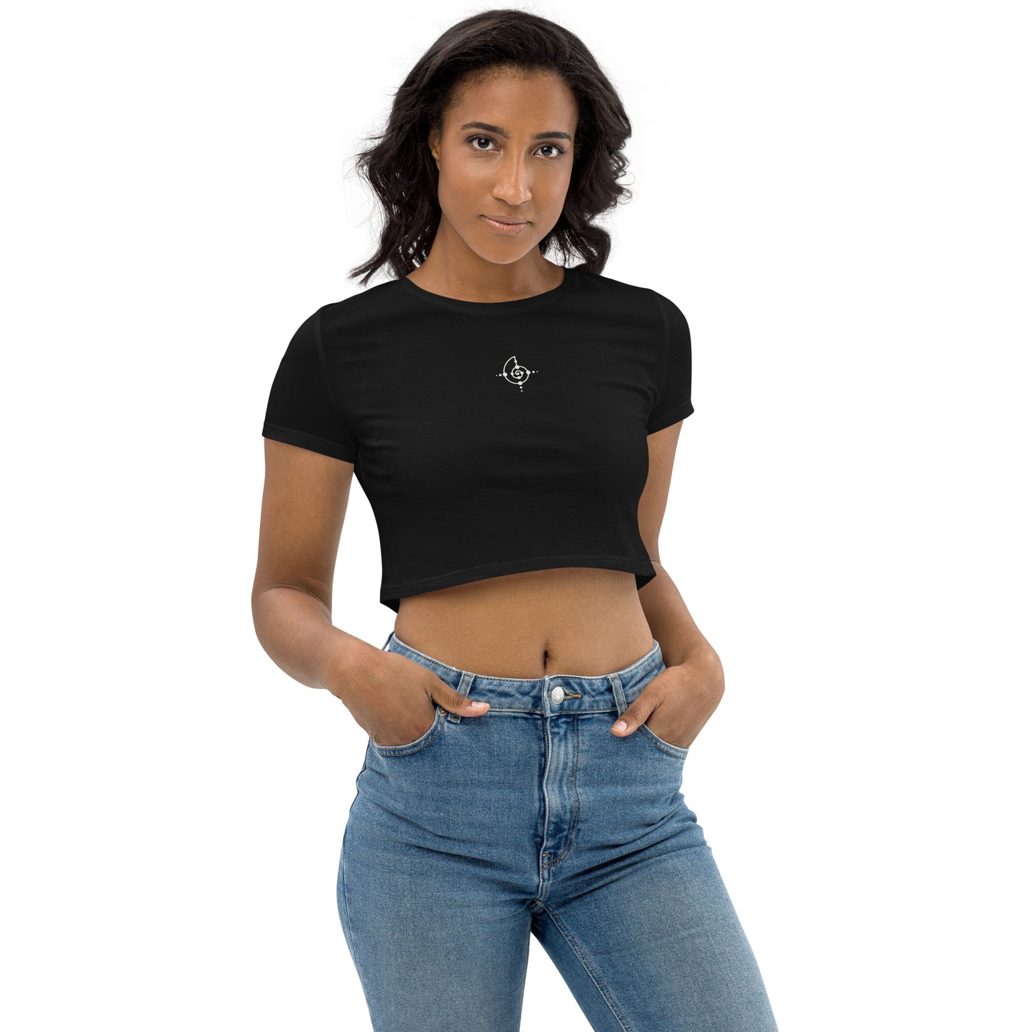 Floral Drip Organic Crop Top