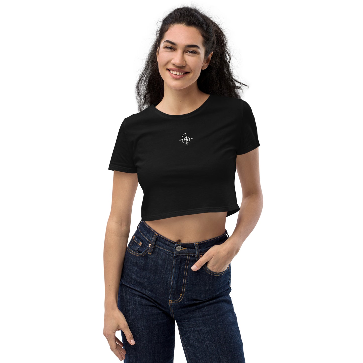 Floral Drip Organic Crop Top