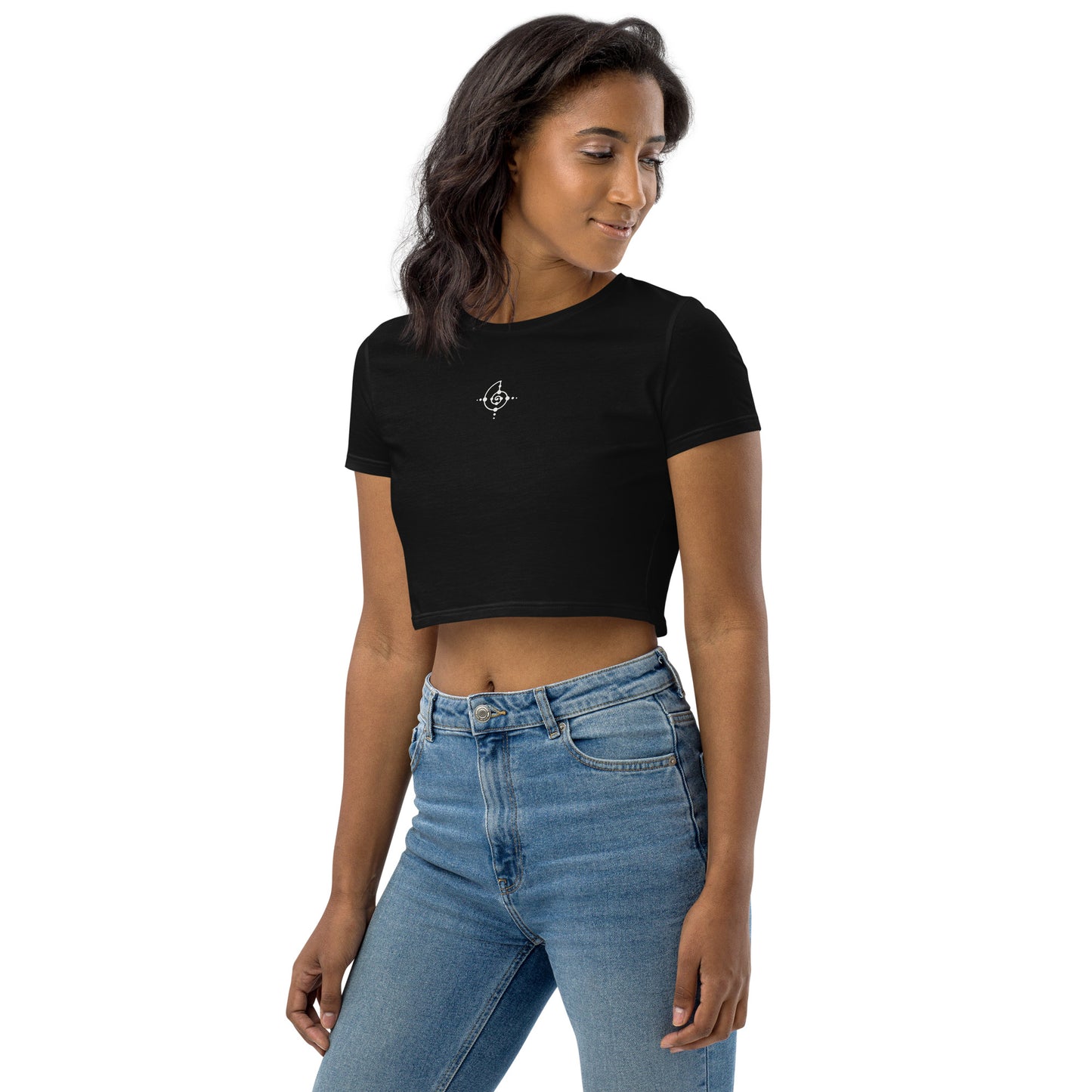 Floral Drip Organic Crop Top