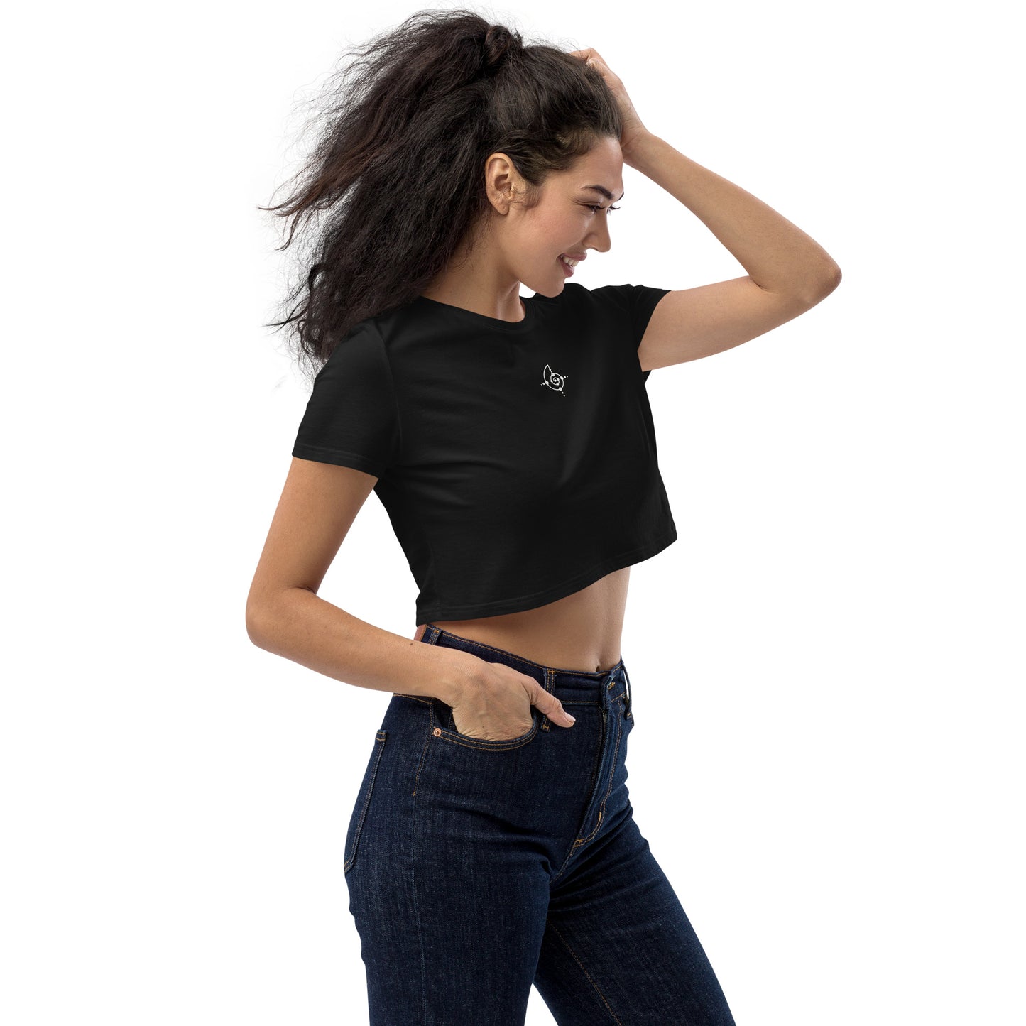 Floral Drip Organic Crop Top